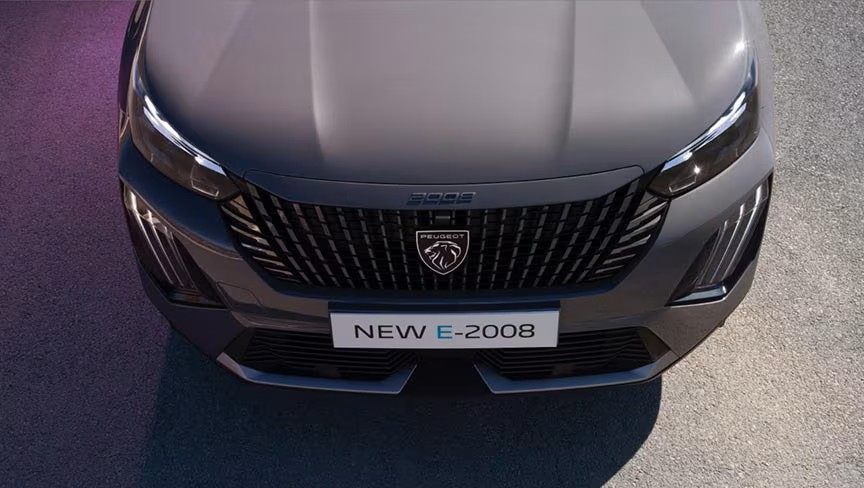Aerial picture of the new Peugeot 2008 front