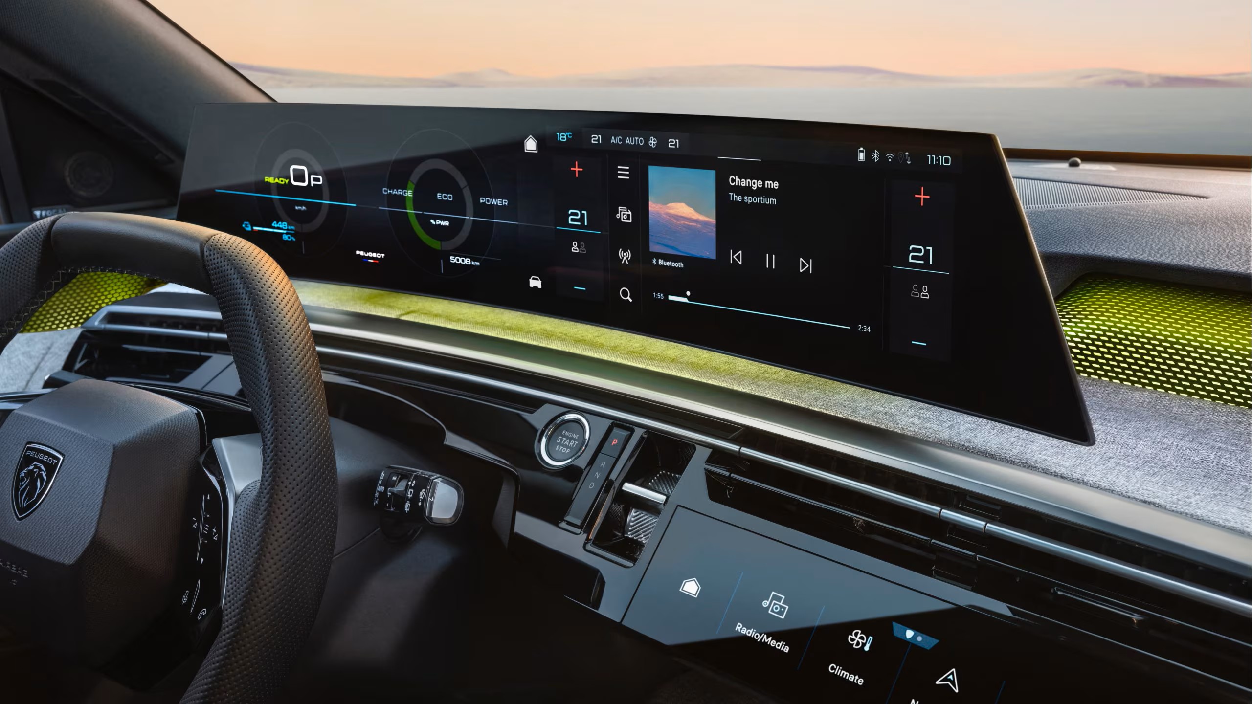 View of the Peugeot 5008 Entertainment System